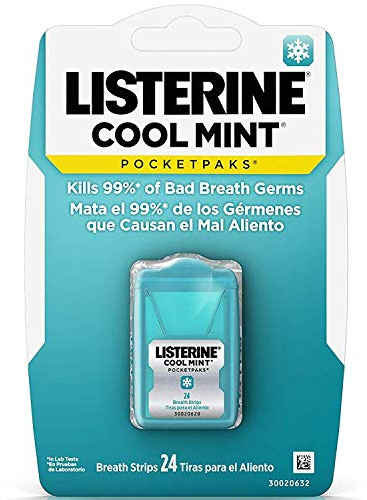 Listerine Pocketpaks Cool Mint Atemstreifen, 24 Stück