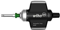 Wiha präziser Drehmoment-Schraubendreher mit Schlüsselgriff TorqueFix® Key fest voreingestellte Drehmomentbegrenzung (38618) 0,9 Nm, 4 mm für kontrolliertes Verschrauben in festem Anwendungsbereich, hörbares Klicksignal beim Erreichen des Drehmomentwerts