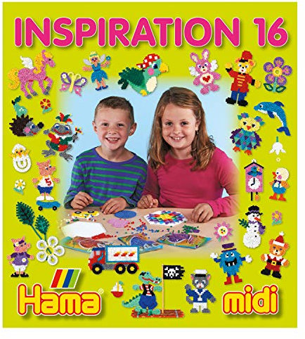 Hama Perlen 399-16 Inspiration Heft Nr. 16 Vorlagenbuch mit farbenfrohen Ideen, Motiven und Anleitungen zum Basteln mit Bügelperlen, kreativer Bastelspaß für Groß und Klein