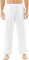 HOEREV Uomo Donna Super Soft Yoga Pantaloni Taiji Lounge Pant, Bianco, XS