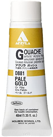 Holbein Acrylic Gouache 40 ml Pale Gold