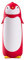 Edelstahl-Thermobecher in niedlichem Pinguin-Design 280 ml (Rot)