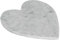 Argon Tableware Dessous-de-Plat en marbre en Forme de Coeur - Blanc