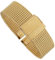 Minott Milanaise | Uhrenarmband Edelstahl Band gelbgoldfarben mit verstellbarem Verschluss 30674, Stegbreite:20mm