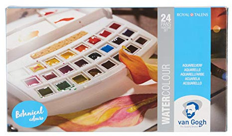 Royal Talens 20808623 - Aquarellfarbe Van Gogh, 24er, Botanische Farben