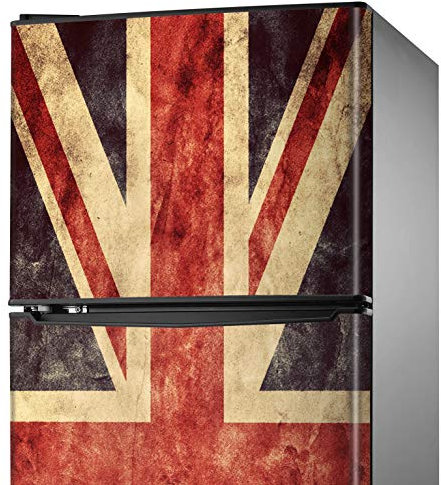 MEGADECOR Adesivo decorativo per frigorifero con bandiera inglese 'Union Jack', varie misure (200 cm x 60 cm)