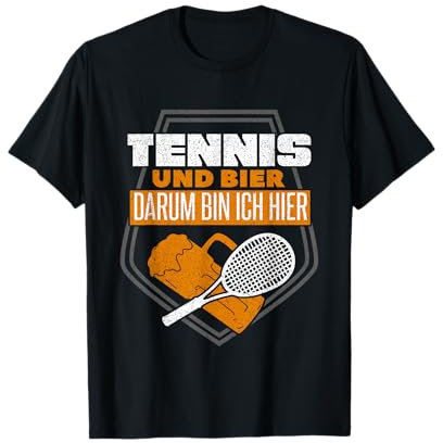 Tennis und Bier lustig Tennisspieler T-Shirt