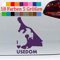 generisch Usedom Aufkleber Ostseeinsel Urlaub Camping KFZ Umriß I Love Auto Kontur 40-Violett 8,5x6cm