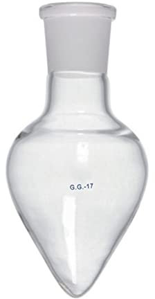 DADAKEWIN 150ml en Forme De Poire D'ébullition Flasque 29# 3.3 Joint en Verre Borosilicate Résistant À La Chaleur Personnalisable Évaporateur Rotatif Flask- Pack of 1 (Size : 150ml/29#)