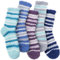 ANTSANG Kuschelsocken für Damen Flauschige Wintersocken Haussocken Warme für Frauen Bettsocken Dick Socken(Streifen B (5 Paar))