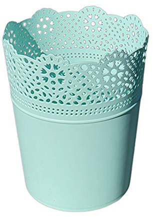 Erhard-Trading Lotex24 Luzia Pot de fleurs rond en plastique Vert menthe 18 cm