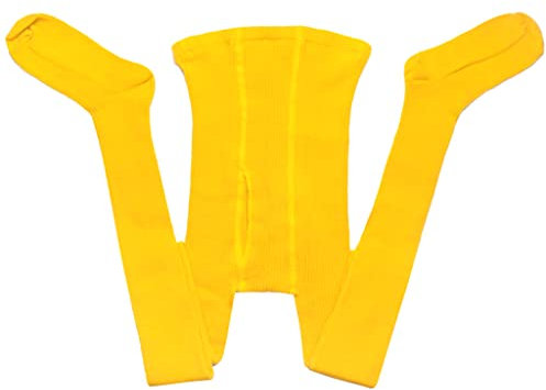 Weri Spezials Herrenstrumpfhose Baumwolle mit Eingrif in mehreren tollen Muster- und Farbvariationen. (58-60, Gelb Rippe)