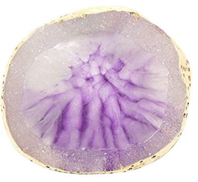 Bodhi200 Schmucktablett aus Kunstharz, Vintage-Stil, für Schmuck, Ringe, Ohrringe, Organizer, Aufbewahrung, Schreibtisch, Ornamente, Teller, Ständer, Deko, Schmuckhalter (lila 1)