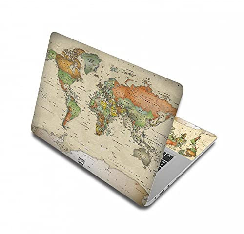 BIJIHUA Laptop Skin Sticker Decal World Map Laptop Sticker 17 Vinyl Notebook Skin 15.615 Decal 1214Computer Sticker Cover