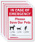 SmartSign (5 Stück) 12,7 x 10,2 cm Im Notfall – Please Save Our Pets, Cat, Dog, Birds Beschriftungsetiketten, 5,5 mm laminiertes Vinyl, 3M reflektierendes Material, rot/schwarz auf weiß