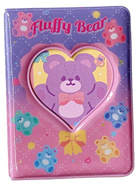 Jrzyhi Mini Fotoalbum Visitenkartentasche 40 Taschen Mini Fotoalbum 3 Zoll Foto Album Kartenhalter Kpop Kartenbinder Namenskartenbuch Photocard Binder Hohl Herz Binder Alben für 3 Inch Mini-Fotoalbum