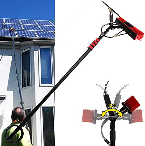 ATRNA Pole Window Washer Combo, Telescopic Pole for Window Cleaning Glass Cleaning Tools for Indoor/Outdoor High Window-24FT(7.2m)