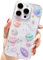 AMART für iPhone 14 Pro Max Hülle Glitzer,Durchsichtig Stern Planet Universum Muster HandyHülle Weich TPU Silikon Frauen Mädchen Klar Aesthetic Motiv Schutzhülle für iPhone 14 Pro Max((Planet)