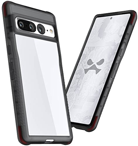 Ghostek COVERT Pixel 7 Pro Case Clear with Ultra Thin Design and Non-Slip Grip Bumper Supports Wireless Charging Shockproof Protective Phone Covers Designed for 2022 Google Pixel 7 Pro (6.7in) (Smoke)