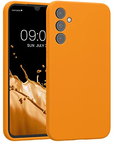 kwmobile Hülle kompatibel mit Samsung Galaxy A34 5G - Hülle Silikon gummiert - Handyhülle - Handy Case in Fruity Orange