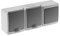 2-Fach Aufputzsteckdose mit Einzelschalter Grau IP44 16A/250V Schuko Aufputz Feuchtraum Steckdose Grau