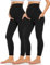Missluck Umstandsleggings Blickdicht Damen Schwangerschaft Leggings Lang Mammy mit Taschen für Yoga(Schwarz*2,M)