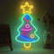 USB Powered LED Christmas Tree Neon Sign, 3D Xmas Tree Shape for Home, Garden, Party Decorations
