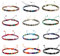 Ormromra 12 Stück Böhmische Gewebte Armbänder, Multi Farbe Freundschaft Armbänder, Handgefertigtes Geflochtenes Armband,Verstellbar Freundschaftsbänder für Kinder,Damen,Herren