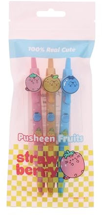 Pusheen Stifte-Set, blaue Tinte, Kawaii-Schreibwaren und Schulbedarf, niedliche Pusheen-Geschenke und Accessoires