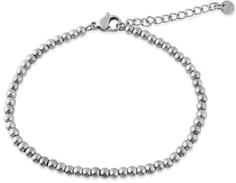 Akitsune Damenarmband | Elegantes 316L Edelstahlarmband für Frauen | Wasserfest und Antiallergen | Schlankes Kettenarmband mit 15 cm Länge + 3 cm Verlängerung