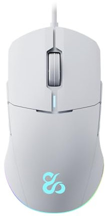 NEWSKILL Chiron ratón Gaming RGB alámbrico ambidiestro 8000DPI 8 Botones 70g Sensor PAW3333 Blanco