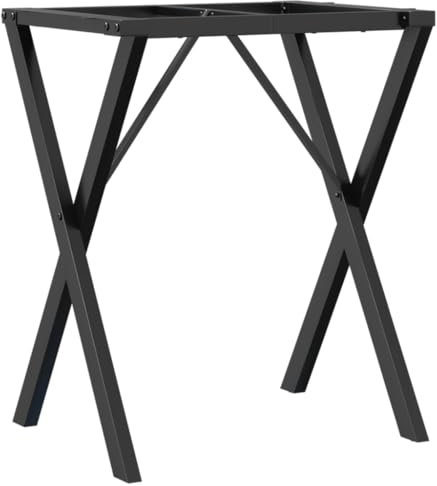 vidaXL Esstisch Gestell, Tischgestell in X-Form, Tischbein für Esstisch Beistelltisch, Tischkufen Tischfüße Tischunterstell, Stahl