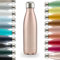 Blumtal® Botella termica Charles - botella termica 750ml sin BPA - botella agua acero inoxidable - botellas de agua acero inoxidable aislada - botella acero inoxidable - Metal rosa