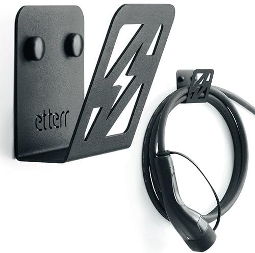 etterr | Ladekabel Halterung Auto | 100% Stahl Ladekabel Typ 2 Wandhalterung | Ladekabel Elektroauto Typ 2 | Ladekabel Halterung Typ 2 | Autozubehör | Kabel Organizer