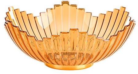 NOENNULL Fruit Bowl Modern Decorative Large Capacity Fruit and Vegetable Holder - Decorative Bowl Multipurpose Centerpiece Bowl for Snack Candy Lemon (Light Luxury Orange)