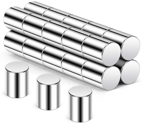 Wukong 8 × 10 mm | 20 Stück Neodym-Magnete, kleiner starker Magnet, Mini-Magnettafel, super stark, für Magnetplatten, Kühlschränke und Büros