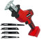 byczone Sega alternativa compatibile con batteria Milwaukee M18 da 18 V, sega a ricircolo senza fili, velocità variabile 0-3500 SPM, cambio lama senza attrezzi, kit di 4 lame per taglio