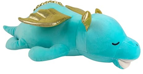 Nemu Nemu Animals 6292874 Plüschtier, Drache Dragold, Kuscheltier, extra weich und kuschelig, Stofftier, Designed in Japan, Kuschelkissen, Größe L, 53 cm
