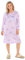 Schuerzenfabrik - Chemise de nuit à manches courtes pour femme, bleue, rose, violet, orange avec boutonnière, Chemise de nuit à manches longues, violette, L
