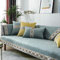 L-förmiger Sofabezug aus Acryl, hellgrün, für Wohnzimmer, Ecksofa, Schutz, bunt und stilvoll