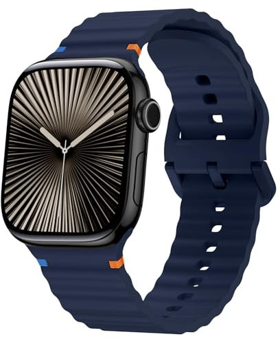 Correas Compatible con Apple Watch Series 10 46mm, Correa Silicona Resistente al Agua Transpirable Deportivas Correas para Apple Watch Series 10 9 8 7 6 5 4 3 2 1 Ultra SE 49mm 46mm 45mm 44mm 42mm