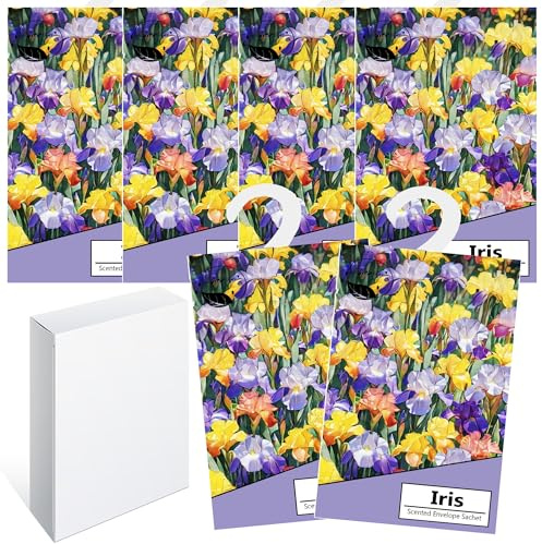 6pcs Wäscheduft Schrank Duftsäckchen Kleiderschrank Dufterfrischer, Schrankduft Frische, Duftbeutel Kleiderschrank Duft Hanging Beutel, Schrankdeo Natürlichen Geruch Sachet (Schwertlilie)