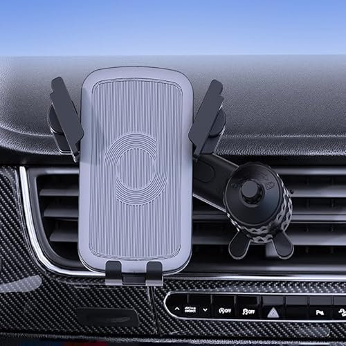 WXRNBN Auto-Handyhalterung für FIAT Ducato Typ 250(2006-2024, Handyhalter fürs Auto Lüftung, Mit Hakenclip, 360° Drehbar KFZ-Handyhalterung,Grey