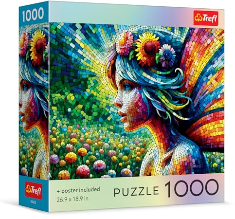 Trefl Crystal Fairy Puzzle, 1000 Teile, 68,3 x 48 cm | Quadratische Box, DIY, kreative Unterhaltung, klassisches Puzzle, ab 14 Jahren