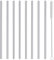 Lot de 8 pailles réutilisables en acier inoxydable pour jus, café glacé, boissons froides, eau, verres Highball de 591 ml, 6 mm de large, 215 mm de long, argenté