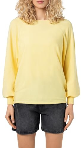 Sublevel Damen Strickpullover – Oversize Pullover mit Fledermausärmeln im Lässigen Look Yellow L/XL