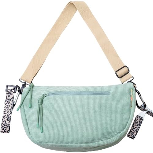 Jubi® Wickeltasche Cord Mint, Kinderwagenorganizer & Umhängetasche