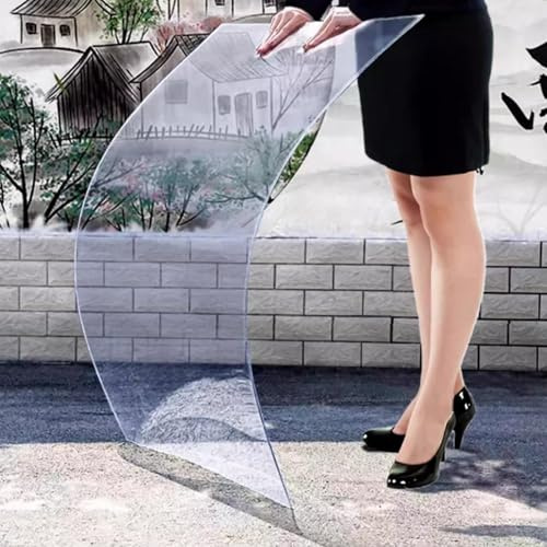 1.2mm Thick Clear Plastic Sheet, Polycarbonate Panels, Cuts Easily, Pergola Roofing Canopy Cover, for Carports, Sunrooms, Greenhouses(4x8ft)(Transparent)