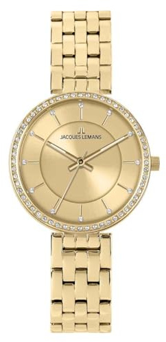 JACQUES LEMANS Damenuhr Milano Goldfarben 1-2212E