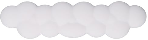 Cloud Keyboard Wrist Rest, PU Leather Ergonomic Wrist Pad, Non Slip Memory Foam Support for Gaming Typing, Soft Cushioned Palm Rest for 60 65 75 Percent TKL 96 100 Keyboards (White)